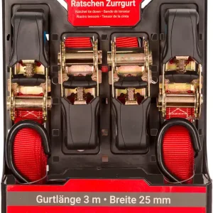 HP Ratschen-Zurrgurt-Set mit Haken 4 Stück a 3 Meter Ausverkauf