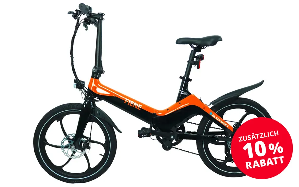 Bestpreis Blaupunkt Fiene faltbares E-Bike orange 20 Zoll 250W