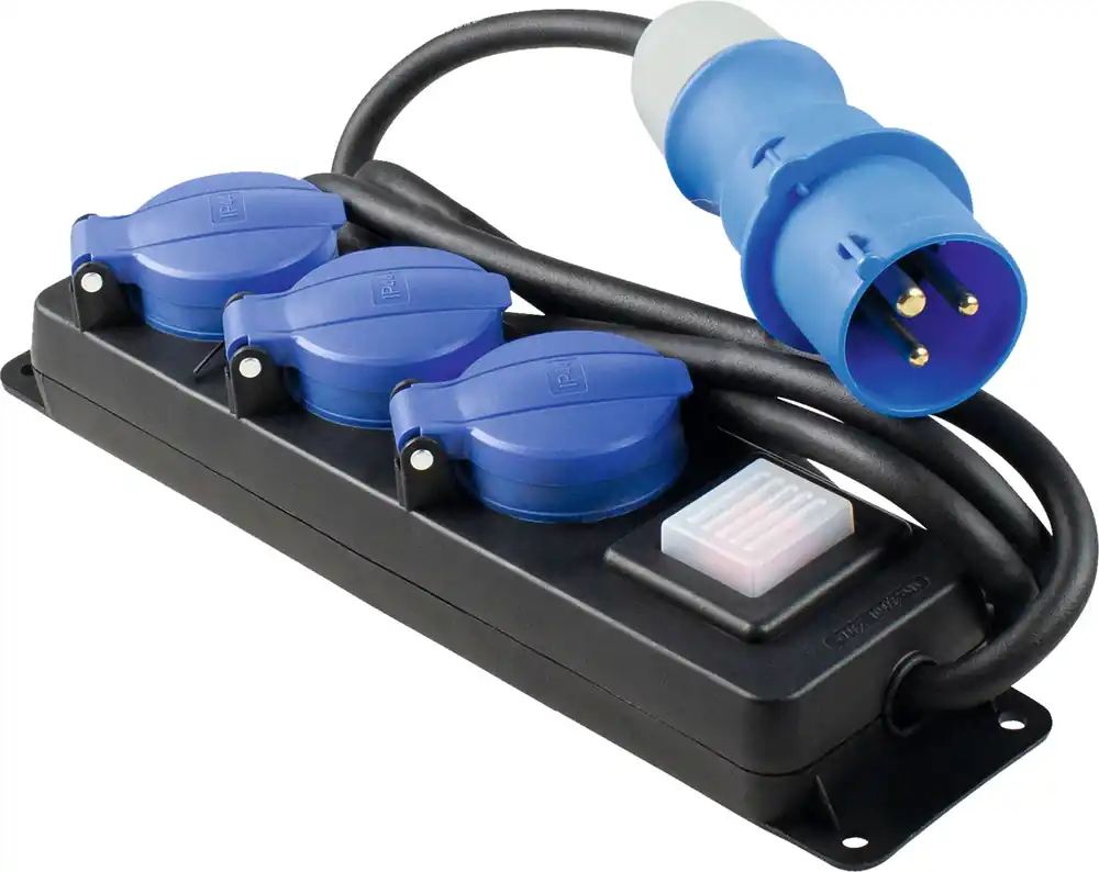 Markenprodukt Profi Verteiler Steckdosenleiste 3-fach IP44