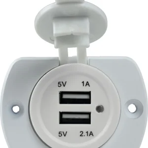 Neu USB Einbau-Dose 2-fach weiß