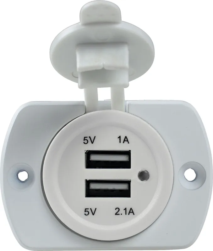 Neu USB Einbau-Dose 2-fach weiß