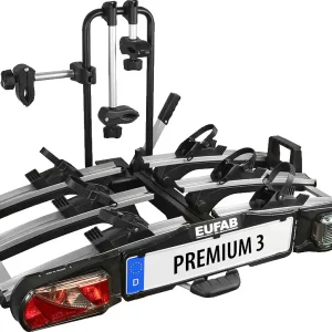 Nur Heute Eufab Fahrradträger Anhängerkupplung Premium III für 3 Fahrräder, E-Bike geeignet
