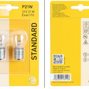 Hella P21W Glühlampe Blink- / Positions- / Brems- / Nebelschluss- / Rückfahrleuchte 12 V / 21 W 2er Set Schnäppchen