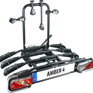 Eufab Fahrradträger Anhängerkupplung Amber IV für 4 Fahrräder, E-Bike geeignet Zertifiziert