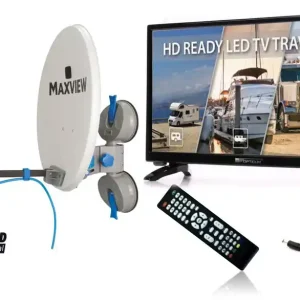 Opticum / Maxview EasyFind Remora Pro Camping Set LED Fernseher inkl. Sat-Anlage Single-LNB Neuheit