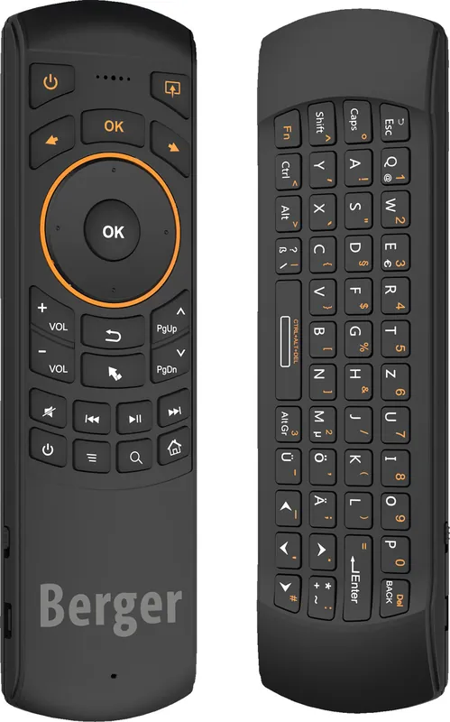 Berger Universal Funkfernbedienung mit Tastatur und Air Mouse Neue Kollektion
