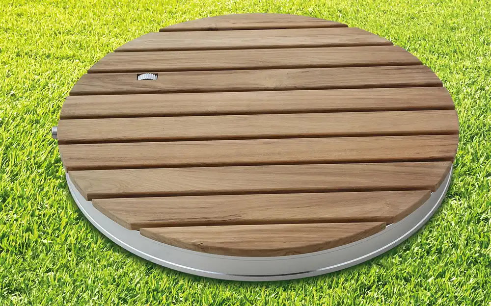 Must-Have Breuer Fontana Gartendusche / Bodendusche Holz rund
