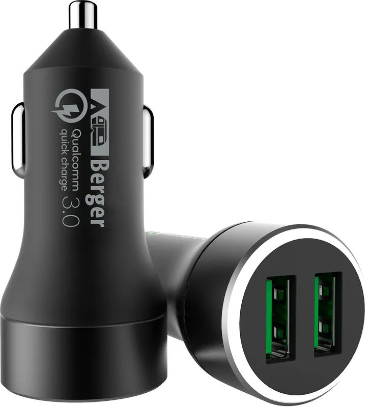 Berger USB-Dual KFZ Schnellladegerät 12 V / 24 V 3 A Ausverkauf