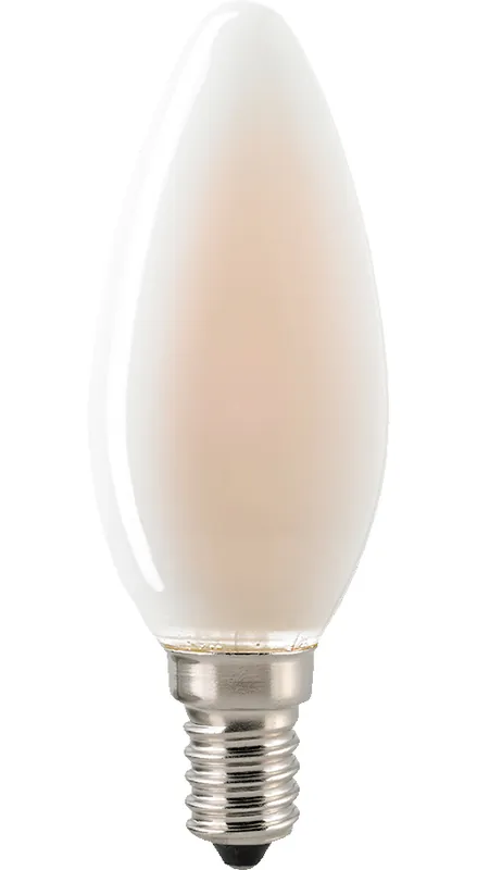 Billig Sigor Filament LED Kerzenleuchted matt dimmbar E14 230 v / 4,5 W 470 lm