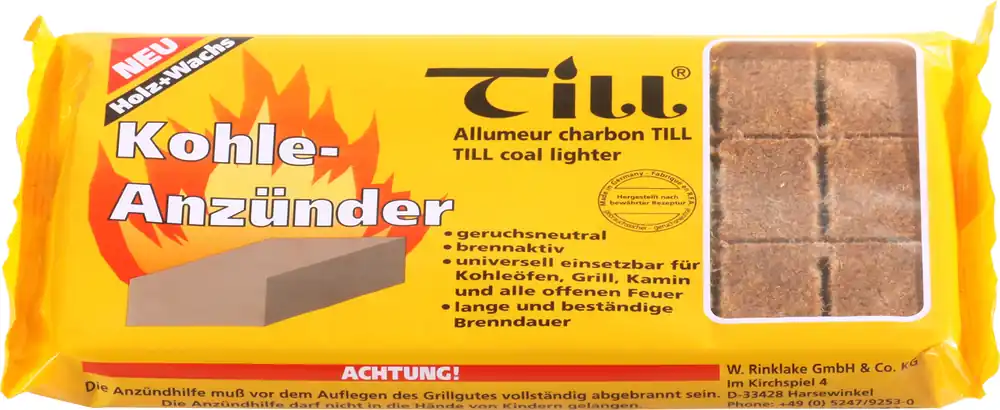 Meistverkauft Till Grillanzünder Holz / Wachs 24 Stück