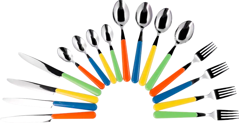 Beliebt Berger Happy Camper Edelstahl Besteck-Set 16 tlg. bunt für 4 Personen