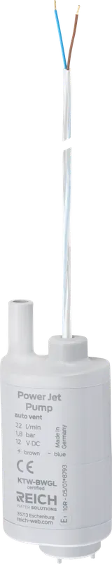 Echt Reich Power Jet Tauchpumpe 12 V 1,8 bar 22 l/min