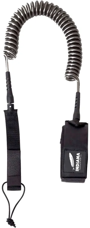 Schnäppchen Indiana SUP Coil Leash Sicherheitsleine schwarz
