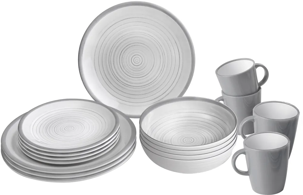 Brunner Bellagio Melamin Geschirr-Set 16-tlg. Neue Kollektion
