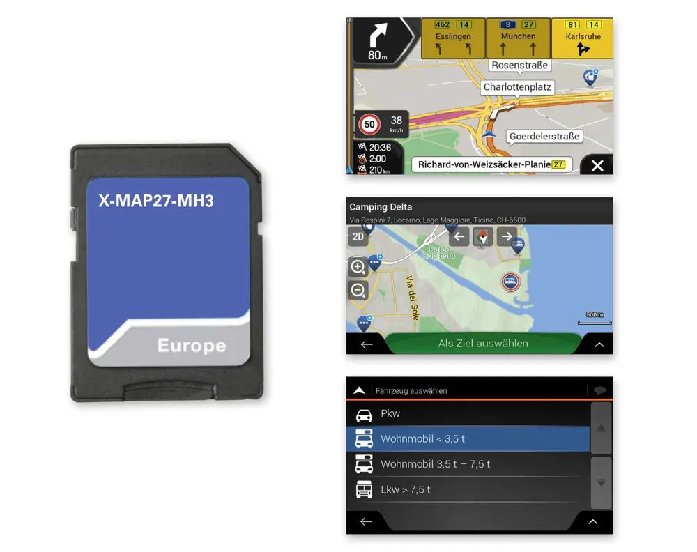 Markenprodukt Xzent X-MAP27-MH3 Navipaket für Infotainmentsystem X-427 und X-F270