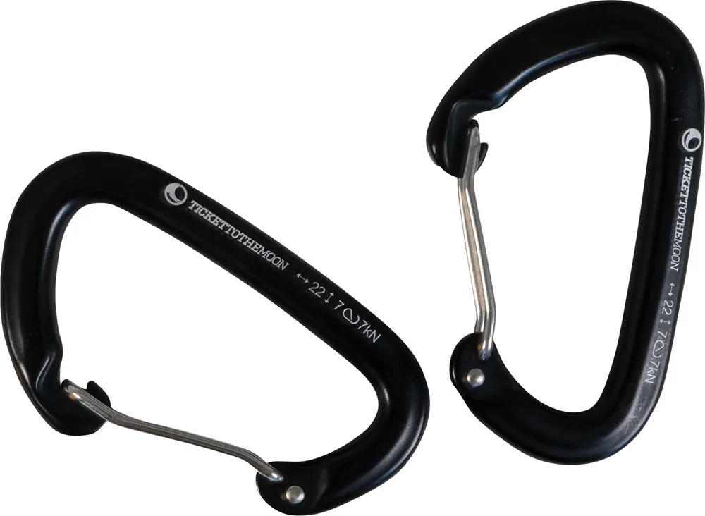 Letzte Chance Ticket to the Moon 22kN Aluminium Karabiner 2 Stück