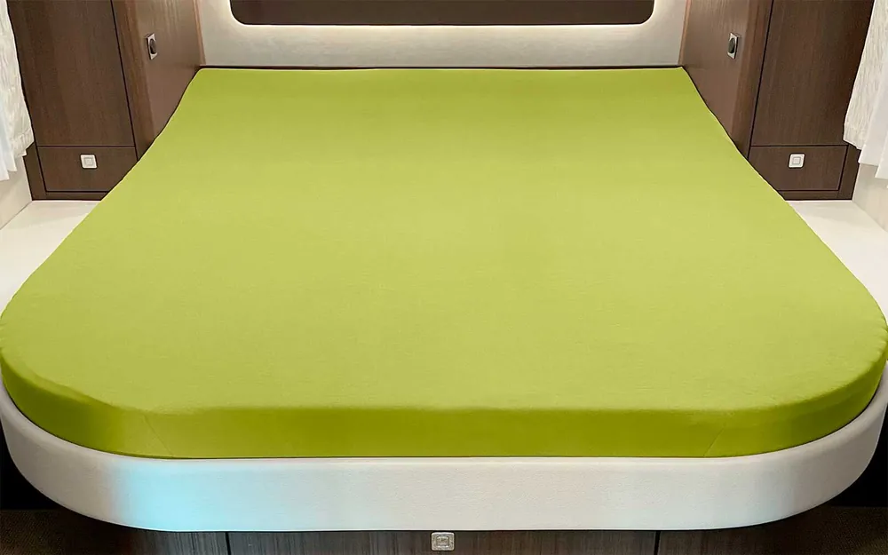 Spannbettlaken für Queensbett mit Abrundung oder Ecke Abverkauf