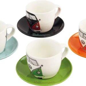 VW Collection T1 Bulli Espresso Tassen Set 4 Stück 100 ml Top-Angebot