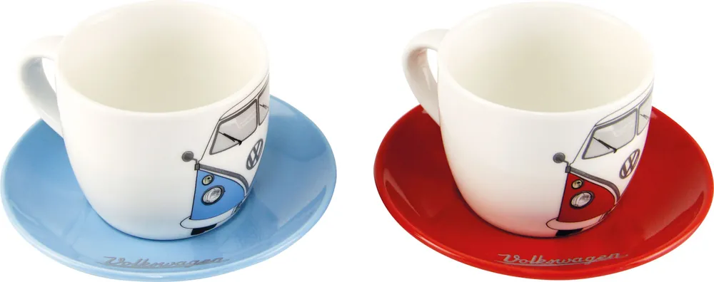 VW Collection T1 Bulli Espresso Tassen Set 2 Stück 100 ml Sonderangebot