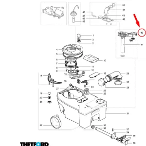 Wochenendangebot Thetford Abdeckung Pump Out passend zu Fäkalientank C250 - C260