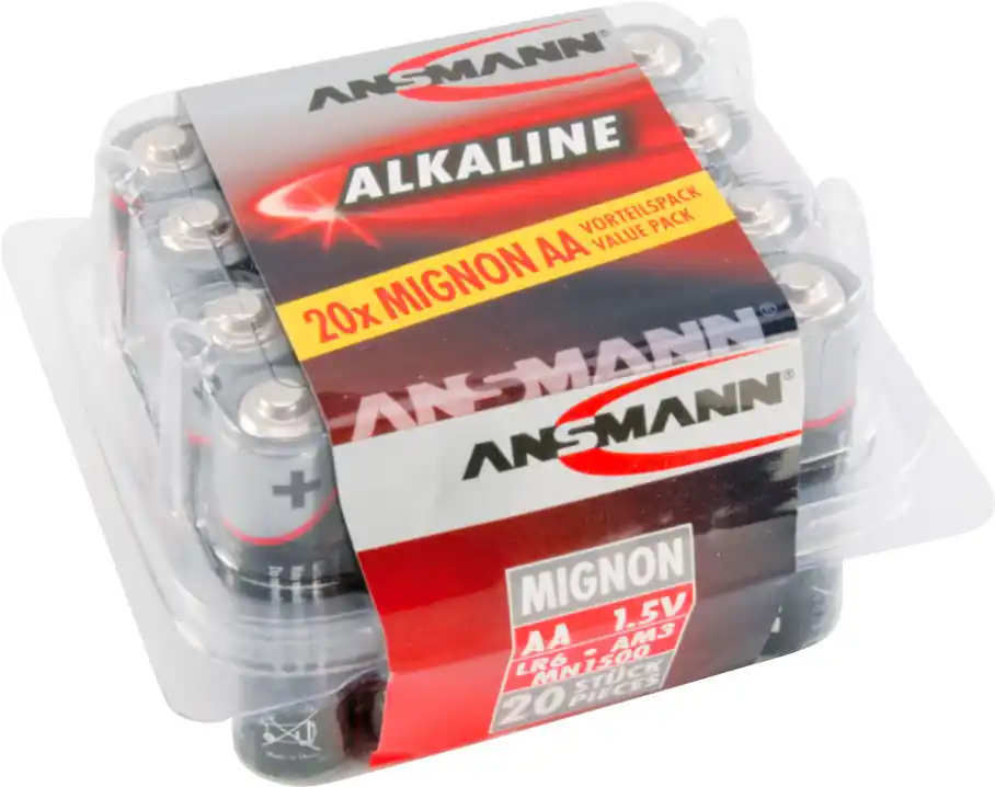 Ansmann Alkaline Mignon AA Batterie 1,5 V 20er Box Aktuell