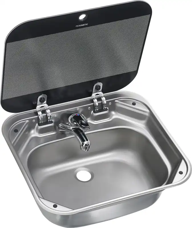 Dometic SNG 4237 Eckige Spüle mit Glasabdeckung 420 x 370 mm Direktkauf