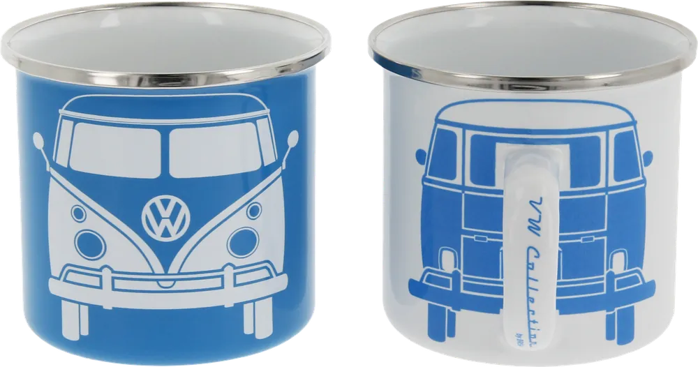 Preiswert VW Collection T1 Bus Emaille Tassen Set 2 Stück 350 ml