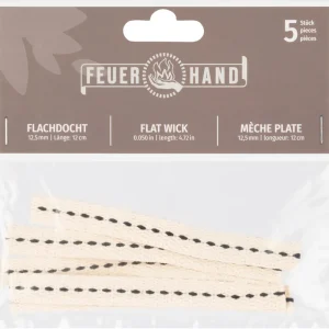 Feuerhand Flachdocht 12,5 mm x 12 cm (5 Stk) Billig