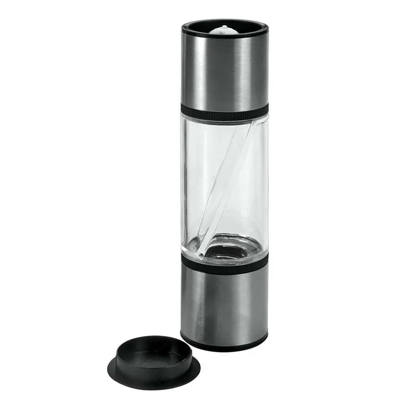Metaltex Duo Salz- und Gewürzmühle silber/schwarz Versand Am Gleichen Tag