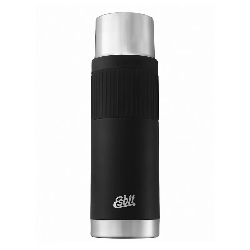 Esbit Edelstahl Isolierflasche mit Manschette 1000ml schwarz Neu Im Sortiment