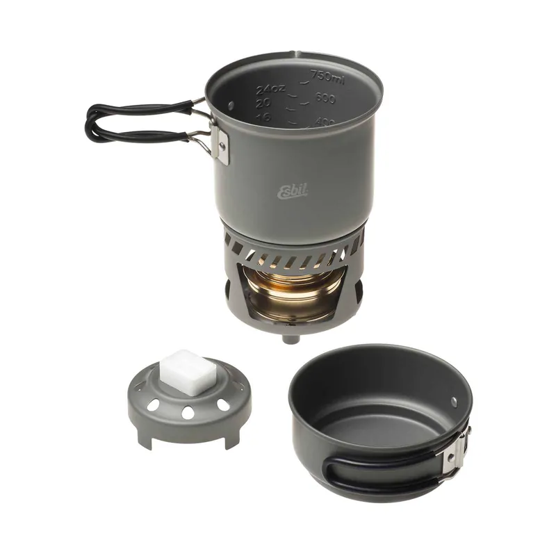 Markenware Esbit CS985 Spiritus Kochset 470 ml / 985 ml hartanodisiertes Aluminium
