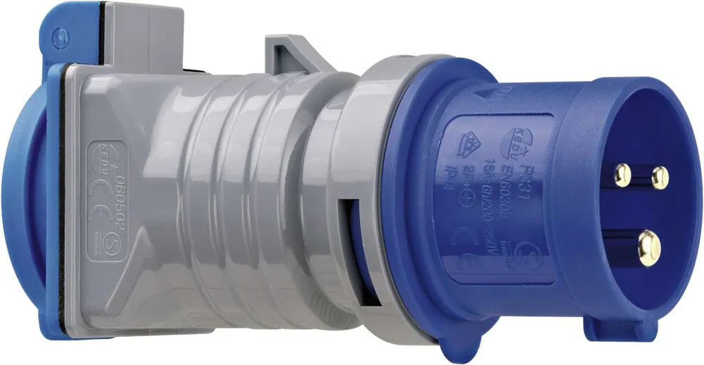 Bestseller Brennenstuhl CEE Adapter 240V 16A auf Schutzkontakt 3 polig grau blau