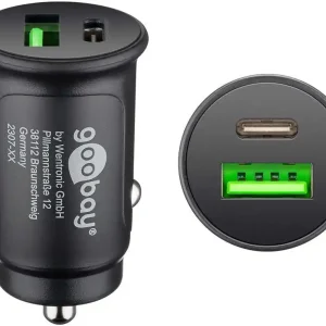 Goobay Dual-USB Auto Schnellladegerät USB-A und USB-C Power Delivery Jetzt Bestellen