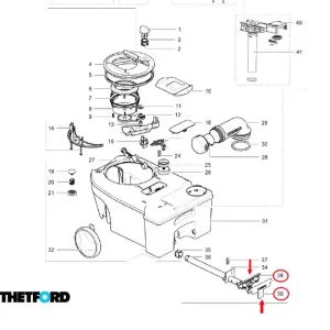 Thetford Griff Abdeckung passend zu Abwassertank C250 - C260 Sonderaktion
