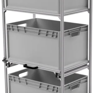 Direkt Vom Hersteller SYS-RACK 64-L-RTR-1 Regalsystem mit Teleskopauszug für Heckgarage 69 x 41 x 130 cm