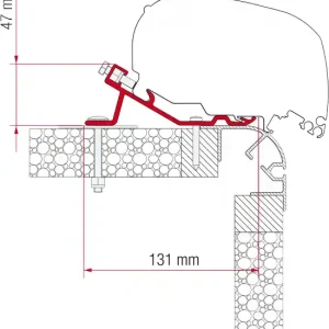 Ausverkauf Fiamma Kit Bailey Markisenadapter für Fiamma F80 / F65