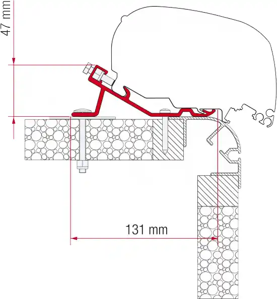 Ausverkauf Fiamma Kit Bailey Markisenadapter für Fiamma F80 / F65