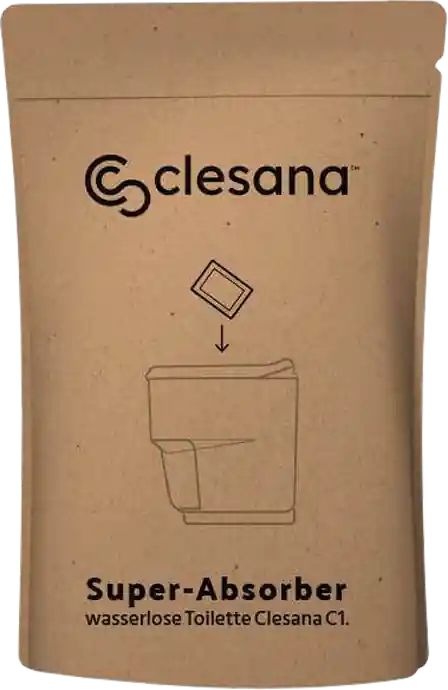 Neue Ware Clesana Super Absorber 20 Beutel für wasserlose Toilette Clesana C1