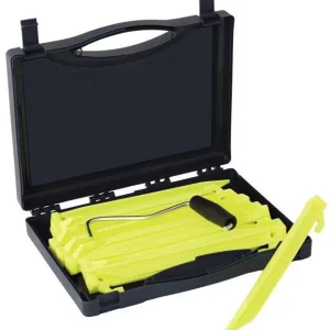 Finale Aktion Outwell Guyline Hering Box luminous green