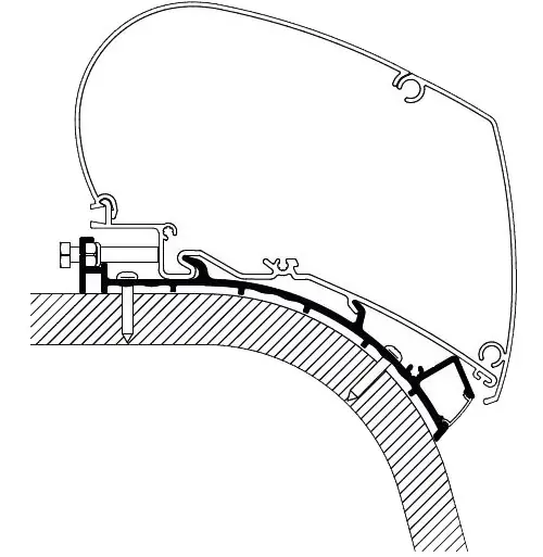 Preiswert Thule Eriba Touring 820 Markisenadapter