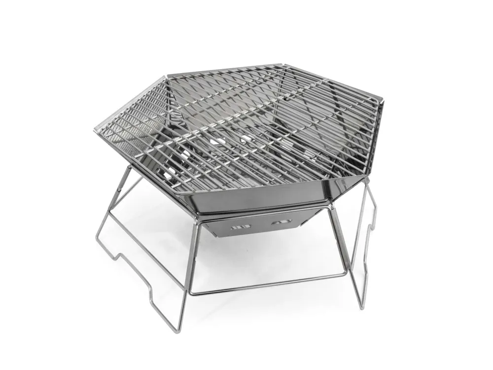 Schnäppchen Origin Outdoors Hexagon Grill und Feuerschale 40 x 45 cm