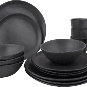 Versand Am Gleichen Tag Bo-Camp Urban Outdoor Collection Hoxton Geschirrset Melamin 16 teilig für 4 Personen grau
