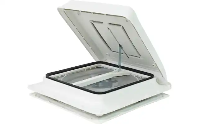 Fiamma Turbo Vent Dachhaube mit Ventilator 36 x 36 - 42 x 42 cm Crystal Kracherpreis