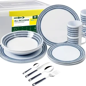 Brunner All Inclusive Bluebay Geschirrset für 4 Personen 36-teilig Highlight