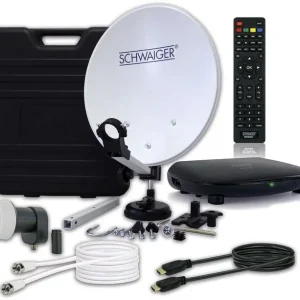 Preiswert SAT-Anlage im Koffer, 35 cm Single LNB