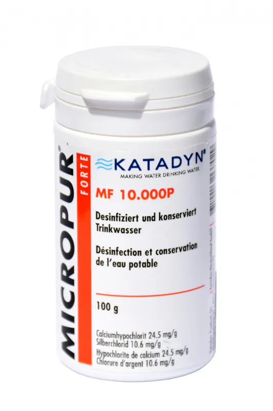 Markenware Katadyn Micropur Forte MF 10000P Pulver Wasserentkeimung Trinkwasser 100g