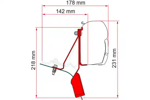 Schnäppchen Fiamma Ford Custom Nugget Lift Roof Halterung für Fiamma F45