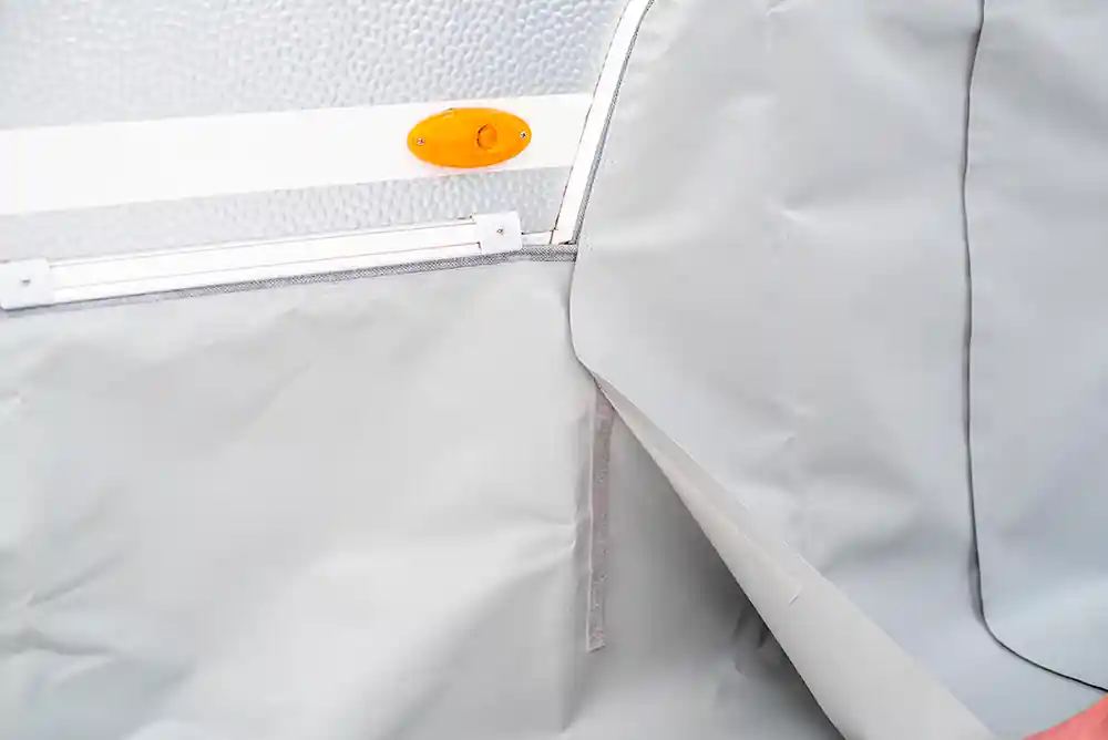 Sofort Bestellen Hindermann Winter-Bodenschürze mit Textilkeder hellgrau 5 Meter