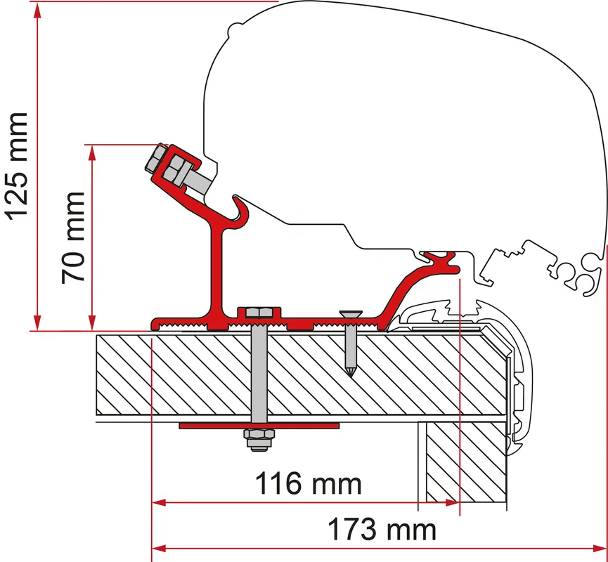 Schnäppchen Fiamma Adapter Carthago Malibu 340 Markisenadapter für Fiamma F80 / F65