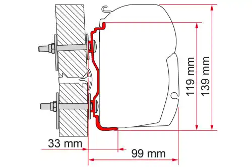 Fiamma Hymer ab 2016 Markisenadapter für Fiamma F45 Rabatt